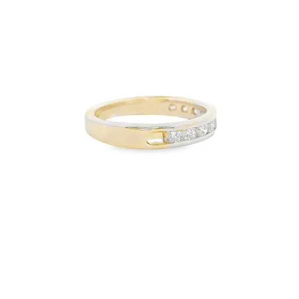 14kt Yellow Gold 1/2 carat Diamond Band Image 2 Stambaugh Jewelers Defiance, OH