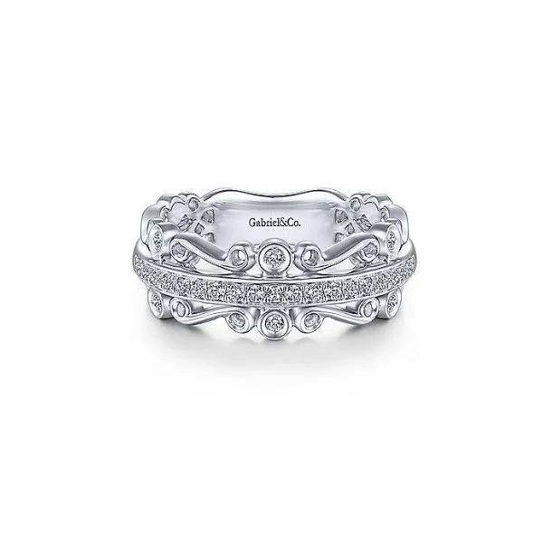 14kt White Gold Fancy Anniversary Band Stambaugh Jewelers Defiance, OH