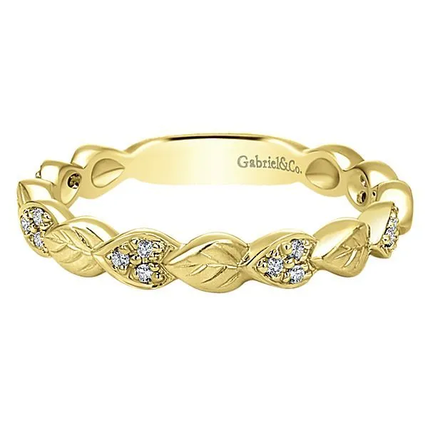 14kt Yellow Gold and Diamond Stackable Ring by Gabriel & Co. Stambaugh Jewelers Defiance, OH