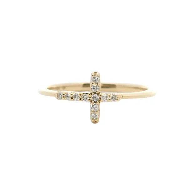 14kt White Gold Sideways Cross Ring Stambaugh Jewelers Defiance, OH