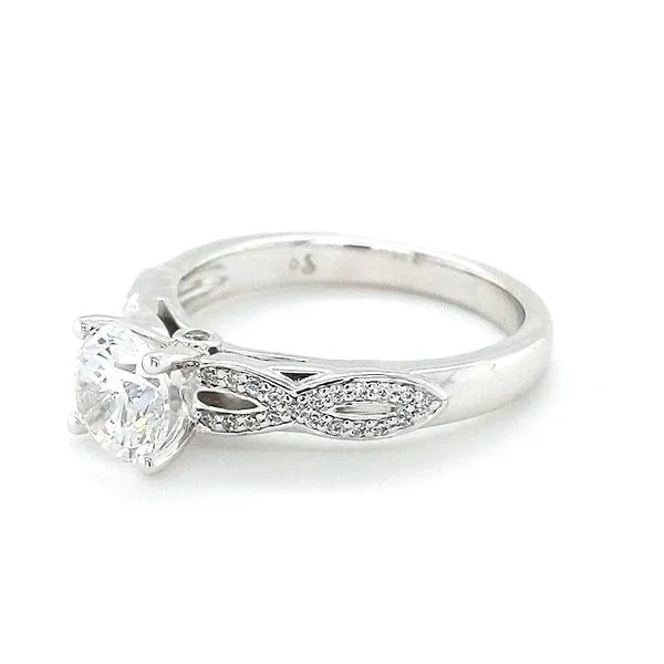 14kt white gold Infinity Style Engagement Mounting Image 4 Stambaugh Jewelers Defiance, OH