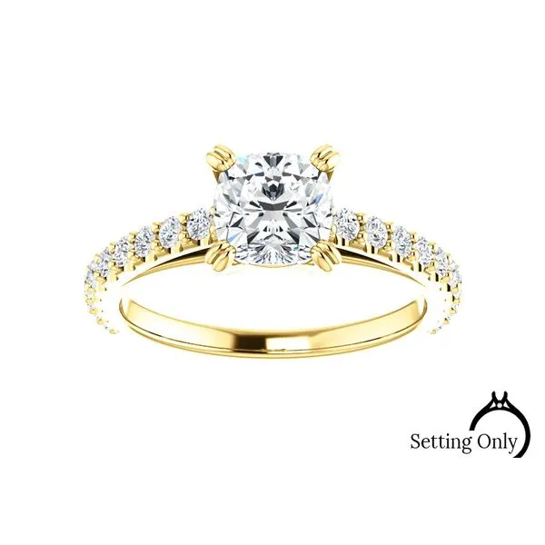 14kt yellow gold Straight Line Engagement Mounting Stambaugh Jewelers Defiance, OH