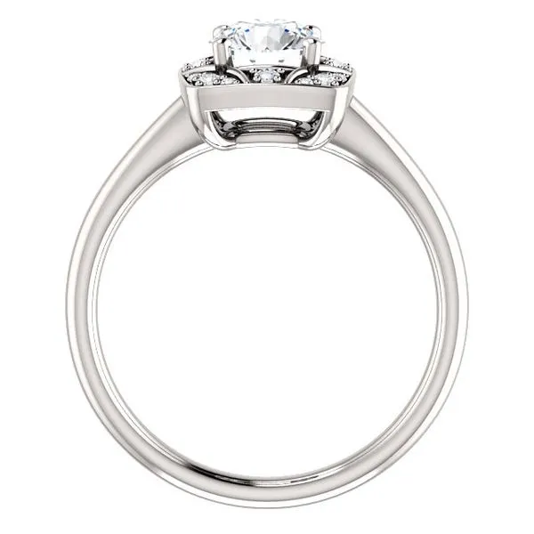14kt White Gold Vintage Halo Engagement Mounting Image 2 Stambaugh Jewelers Defiance, OH