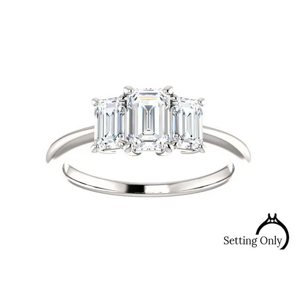 14kt White Gold 3-stone Engagement Mounting by ever&ever Stambaugh Jewelers Defiance, OH
