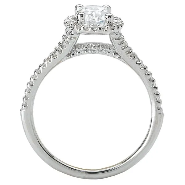 Romance 14kt White Gold Halo Engagement Mounting Image 2 Stambaugh Jewelers Defiance, OH