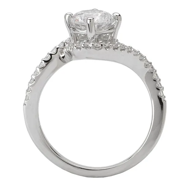 Romance 14kt White Gold Round Halo Engagement Mounting Image 3 Stambaugh Jewelers Defiance, OH