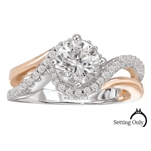 Romance 14kt White-Rose Gold Engagement Mounting Stambaugh Jewelers Defiance, OH