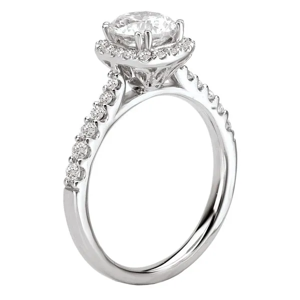 Romance 14kt White Gold Halo Engagement Ring Image 3 Stambaugh Jewelers Defiance, OH