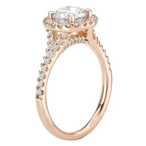 Romance 14kt Rose Gold Halo Engagement Mounting Image 3 Stambaugh Jewelers Defiance, OH