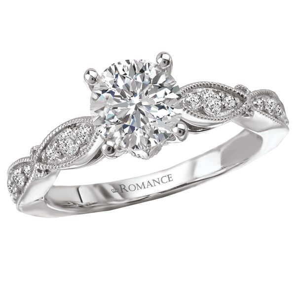 14kt White Gold Vintage Engagement Ring by Romance Image 2 Stambaugh Jewelers Defiance, OH