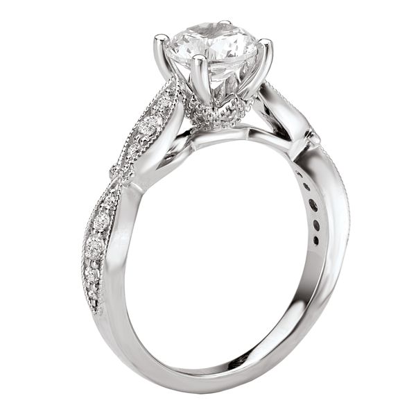 14kt White Gold Vintage Engagement Ring by Romance Image 3 Stambaugh Jewelers Defiance, OH