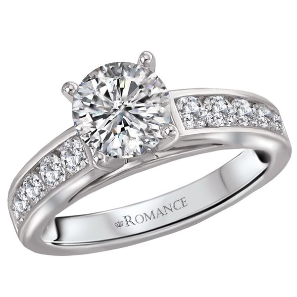 14kt White Gold Classic Engagement Ring by Romance Image 2 Stambaugh Jewelers Defiance, OH