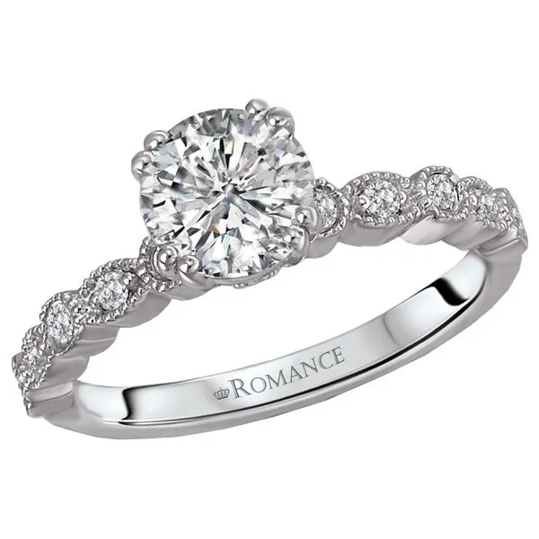 Romance 14kt White Gold Vintage Engagement Mounting Image 2 Stambaugh Jewelers Defiance, OH