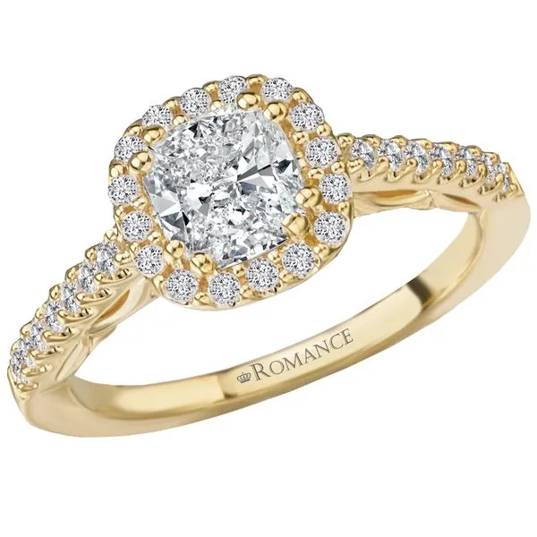 Romance 14kt Yellow Gold Halo Engagement Mounting Image 2 Stambaugh Jewelers Defiance, OH