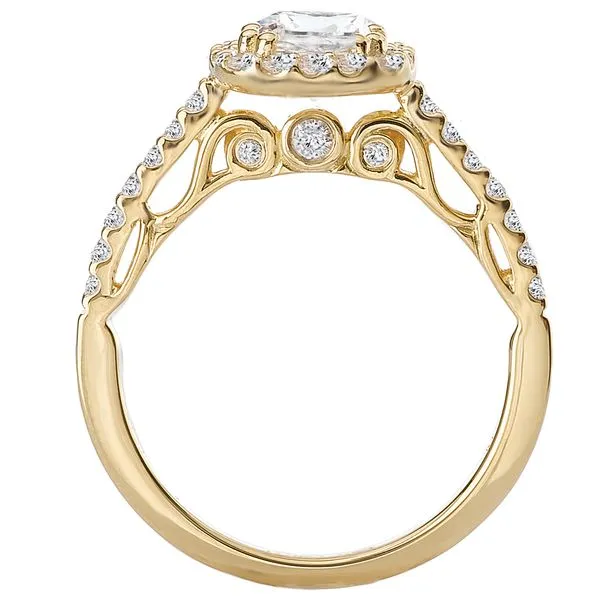 Romance 14kt Yellow Gold Halo Engagement Mounting Image 3 Stambaugh Jewelers Defiance, OH