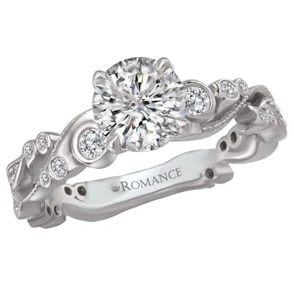 Romance 14kt White Gold Classic Engagement Mounting Image 2 Stambaugh Jewelers Defiance, OH