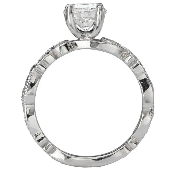 Romance 14kt White Gold Classic Engagement Mounting Image 3 Stambaugh Jewelers Defiance, OH