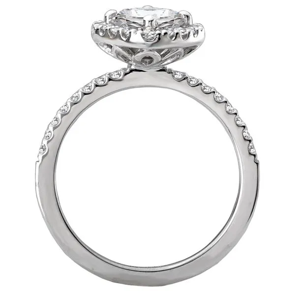 Romance 14kt White Gold Halo Engagement Mounting Image 3 Stambaugh Jewelers Defiance, OH