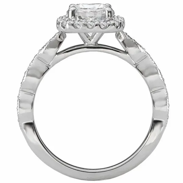 Romance 14kt White Gold Halo Engagement Mounting Image 3 Stambaugh Jewelers Defiance, OH