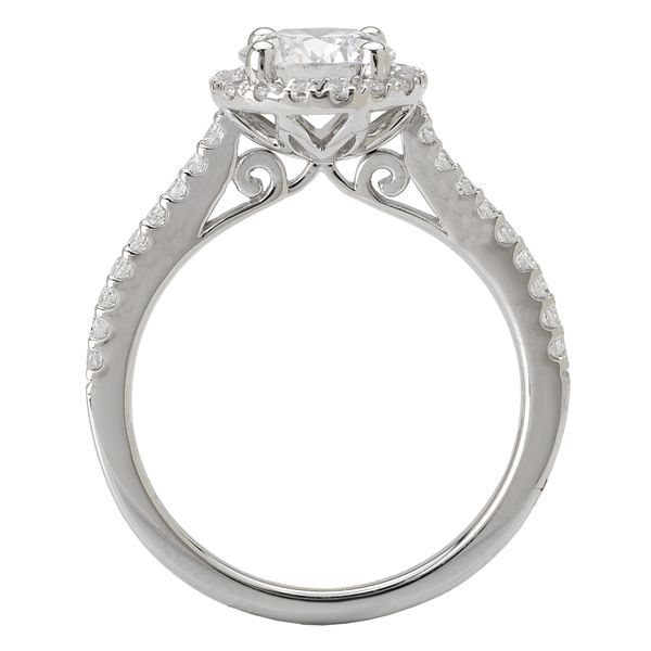 Romance 14kt White Gold Halo Engagement Mounting Image 3 Stambaugh Jewelers Defiance, OH
