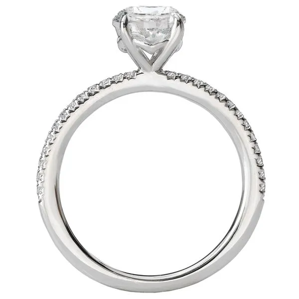 Romance 14kt White Gold Straight Line Engagement Mounting Image 3 Stambaugh Jewelers Defiance, OH