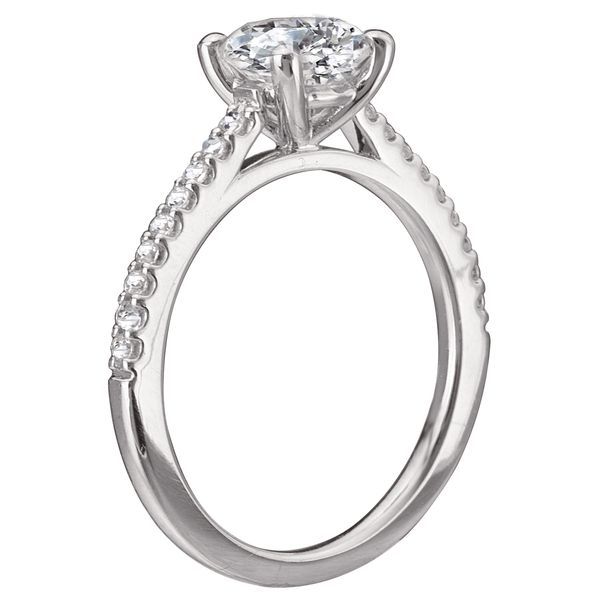 Romance 14kt White Gold Straight Line Engagement Mounting Image 3 Stambaugh Jewelers Defiance, OH