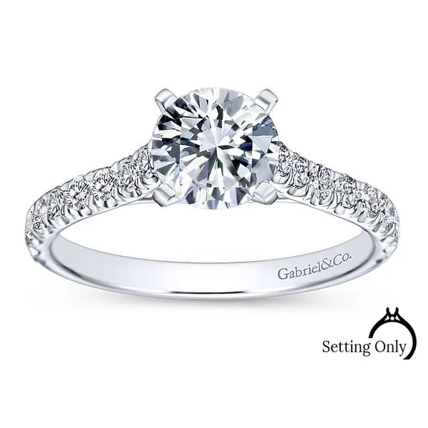 Erica 14kt White Gold Engagement Ring by Gabriel & Co. Stambaugh Jewelers Defiance, OH