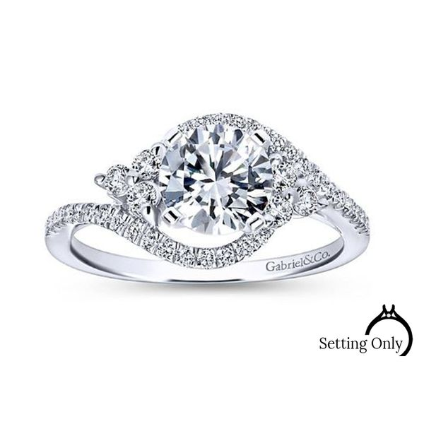 Izzie 14kt White Gold Engagement Ring by Gabriel & Co Stambaugh Jewelers Defiance, OH