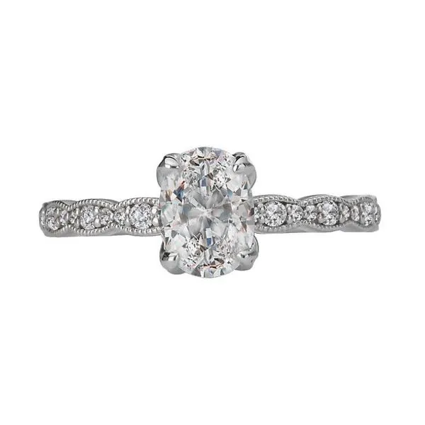 Romance 14kt White Gold Classic Engagement Ring Image 3 Stambaugh Jewelers Defiance, OH