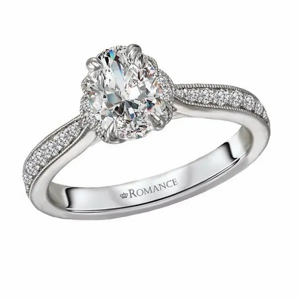 Romance 14kt White Gold Classic Engagement Mounting Image 2 Stambaugh Jewelers Defiance, OH