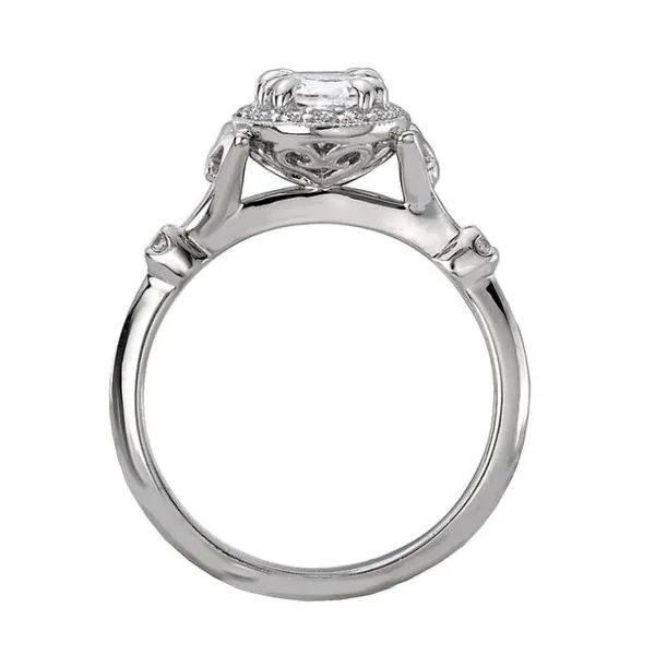 Romance 14kt White Gold Halo Engagement Mounting Image 3 Stambaugh Jewelers Defiance, OH