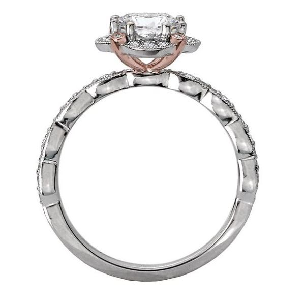 Romance 14kt White and Rose Gold Engagement Mounting Image 4 Stambaugh Jewelers Defiance, OH