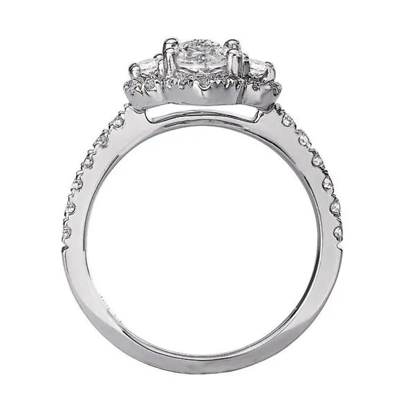 Romance 14kt White Gold Halo Engagement Mounting Image 3 Stambaugh Jewelers Defiance, OH