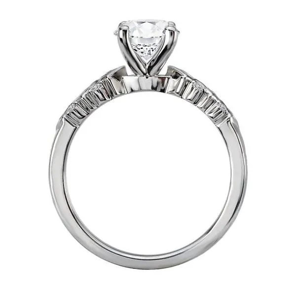 Romance 14kt White Gold Straight Line Engagement Mounting Image 3 Stambaugh Jewelers Defiance, OH
