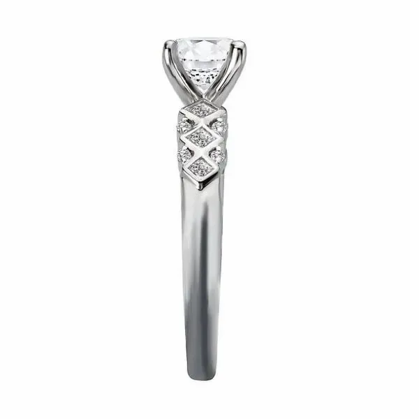 Romance 14kt White Gold Straight Line Engagement Mounting Image 4 Stambaugh Jewelers Defiance, OH