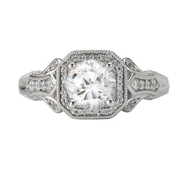 Romance 14kt White Gold Vintage Engagement Mounting Image 5 Stambaugh Jewelers Defiance, OH
