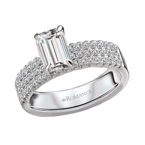 Romance 14kt White Gold Classic Engagement Mounting Image 2 Stambaugh Jewelers Defiance, OH