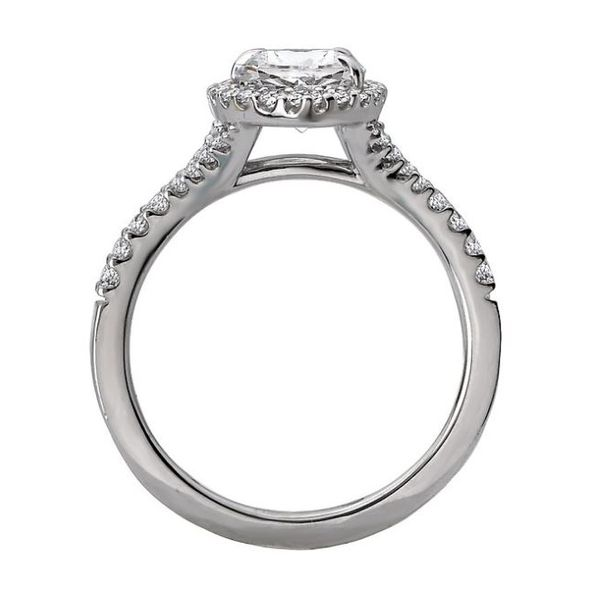 Romance 14kt White Gold Halo Engagement Mounting Image 3 Stambaugh Jewelers Defiance, OH