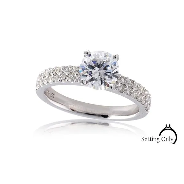 14kt White Gold Straight Line Engagement Mounting Stambaugh Jewelers Defiance, OH