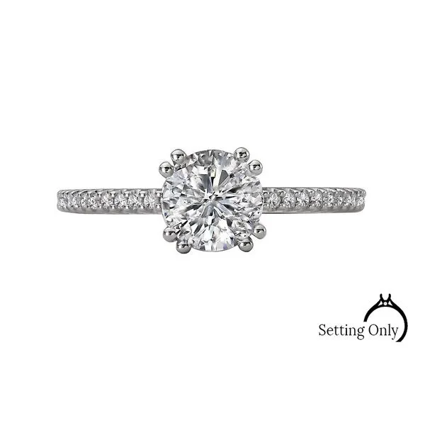 Romance 14kt White Gold Classic Engagement Mounting Stambaugh Jewelers Defiance, OH