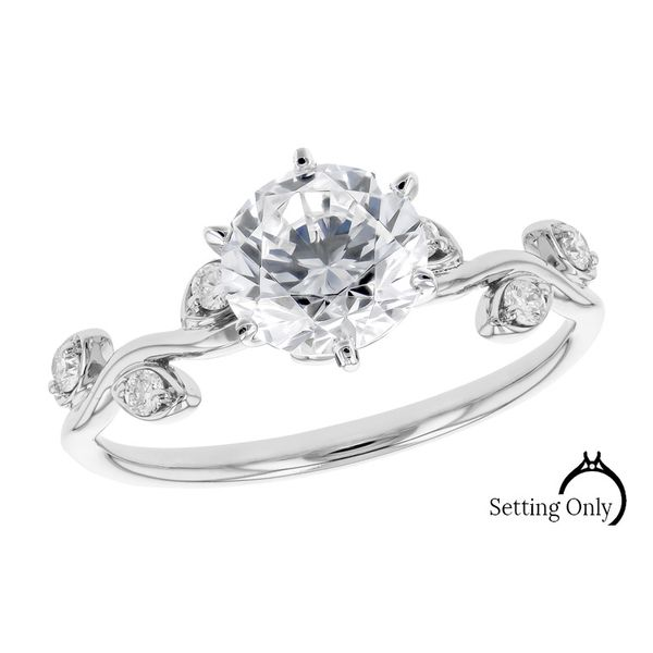 Lab alexandrite engagement ring, white gold nature themed promise ring /  Cornus | Eden Garden Jewelry™
