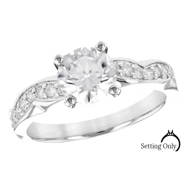 14kt White Gold Twist Engagement Mounting Stambaugh Jewelers Defiance, OH