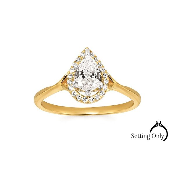 14kt Yellow Gold Forever Elegant™ Halo Engagement Mounting Stambaugh Jewelers Defiance, OH