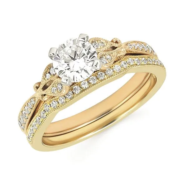 14K Yellow Gold Vintage Design Engagement Mounting Image 2 Stambaugh Jewelers Defiance, OH