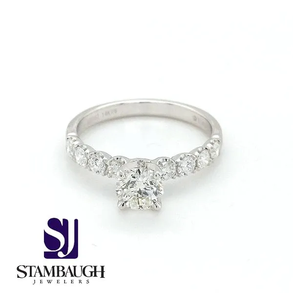 Romance 14kt White Gold Straight Engagement Mounting Image 4 Stambaugh Jewelers Defiance, OH