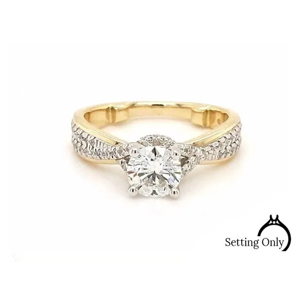 14kt White and Yellow Gold Engagement Mounting Stambaugh Jewelers Defiance, OH