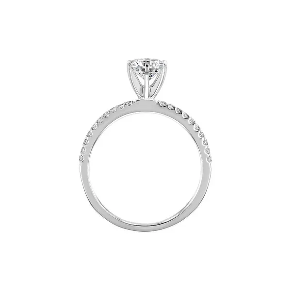 14kt White Gold Straight Design Engagement Mounting Image 2 Stambaugh Jewelers Defiance, OH