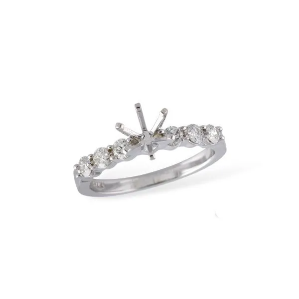 14kt White Gold Straight Line Engagement Mounting Image 2 Stambaugh Jewelers Defiance, OH