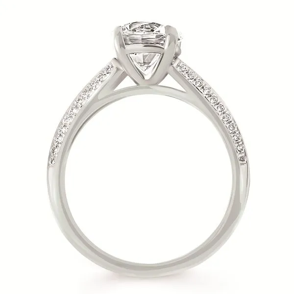 14kt White Gold Accented Solitaire Engagement Mounting Image 2 Stambaugh Jewelers Defiance, OH