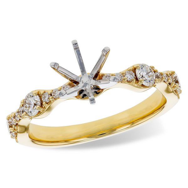 14kt Yellow Gold Engagement Mounting with .50ctw Diamonds Image 2 Stambaugh Jewelers Defiance, OH